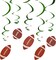 4E's Novelty 10 Pcs Hanging Swirl Decorations – Football Party Supplies, Football Birthday Party Decorations, Football Themed Party Decorations